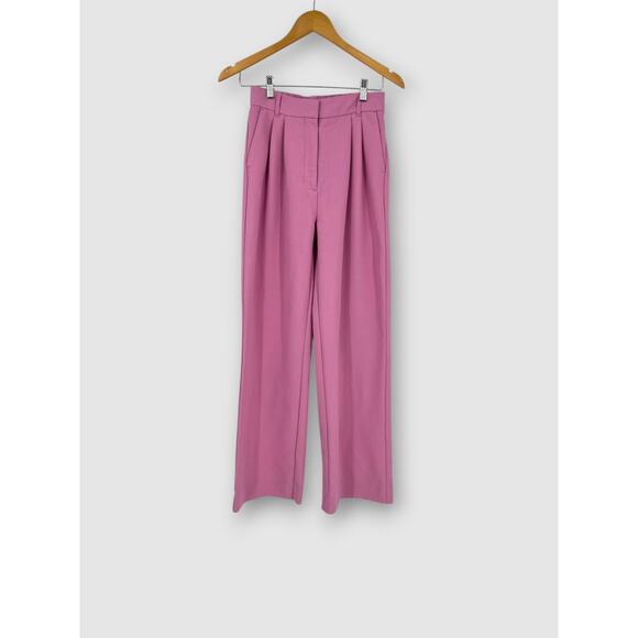 Abercrombie & Fitch Pants - Abercrombie & Fitch Pink Wide Leg Pleated Trousers High Rise Tailored Size 27/4L